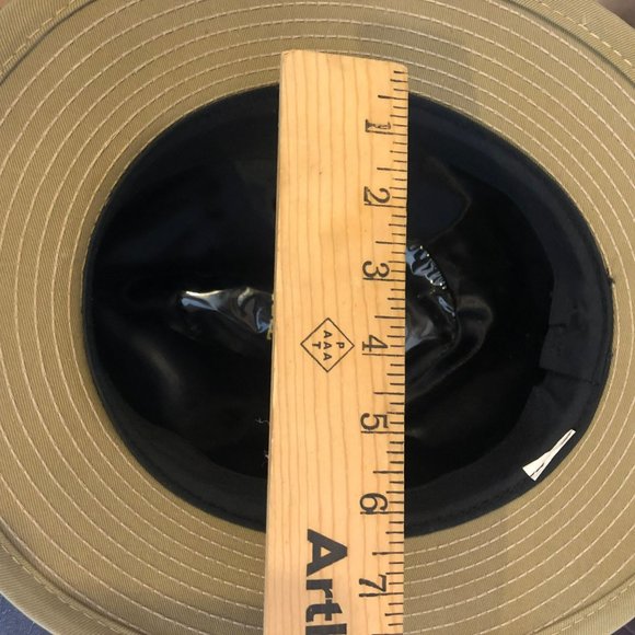 Men's HatQuarters USA by Henschel Canvas Fedora Hat Khaki Durable Waterproof - Picture 5 of 7